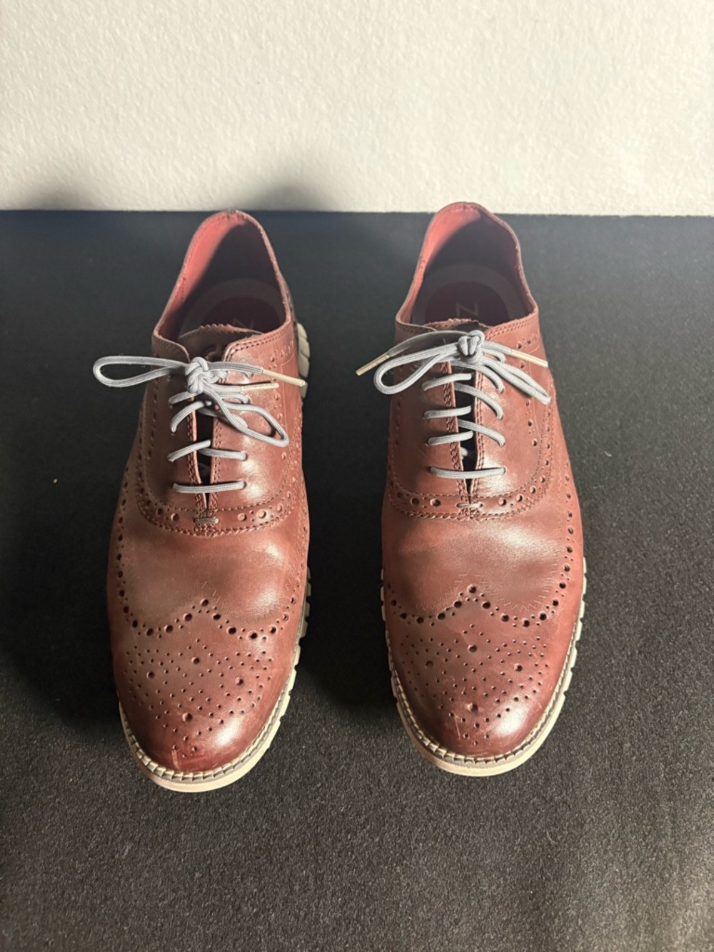 Cole Haan Men's ZERØGRAND Remastered Wingtip Oxford Brown Shoes Men’s 11.5 Wide